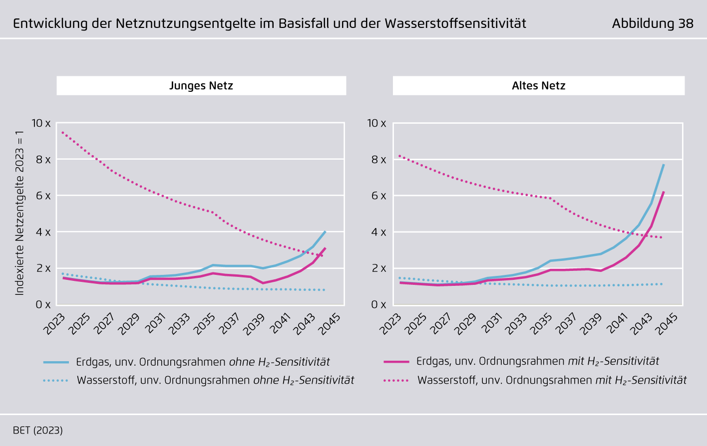 Preview for Entwicklung der Netznutzungsentgelte im Basisfall und der Wasserstoffsensitivität